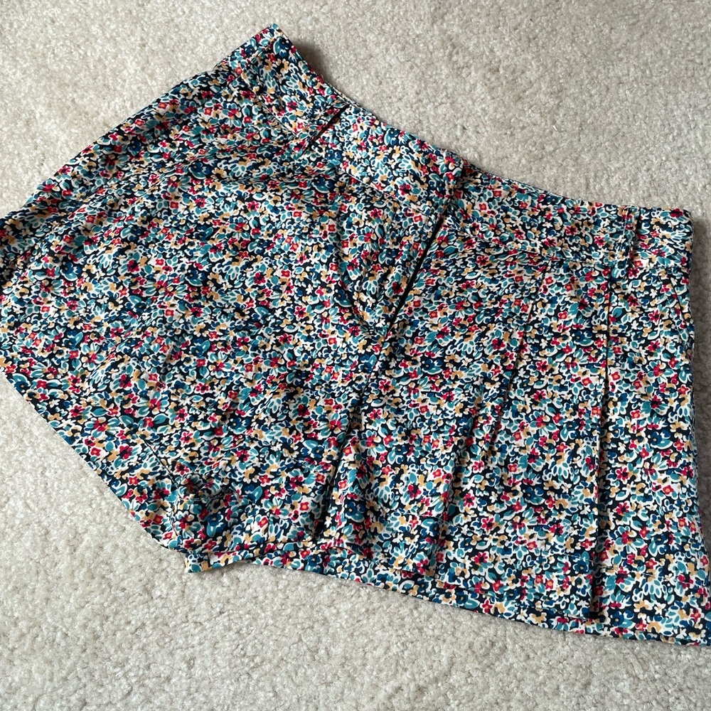 Corey Lynn Calter Floral Silk Shorts from Anthropologie